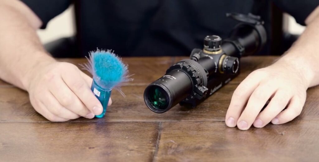 how to clean a scope lens